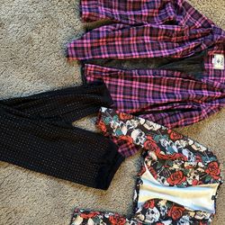 Womens Clothing Leggings Flannel Blazer Top Jackets Size Medium