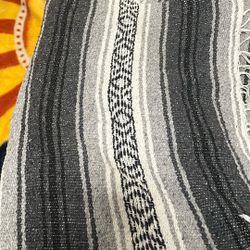 Black And White Blanket From Mexico