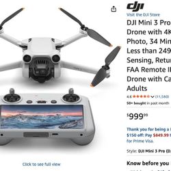 DJI Mini 3 Pro With Accessories - Never Used