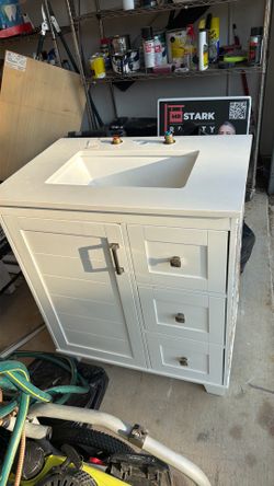 30 in Vanity with sink - solid frame