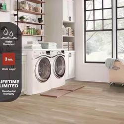 TrafficMaster Natural White Oak 3 MIL x 6 in W x 36 in L Peel and Stick Water Resistant Vinyl Tile Flooring (36 sq. ft./ctn 