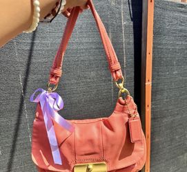 Salmon Pink Coach Bag
