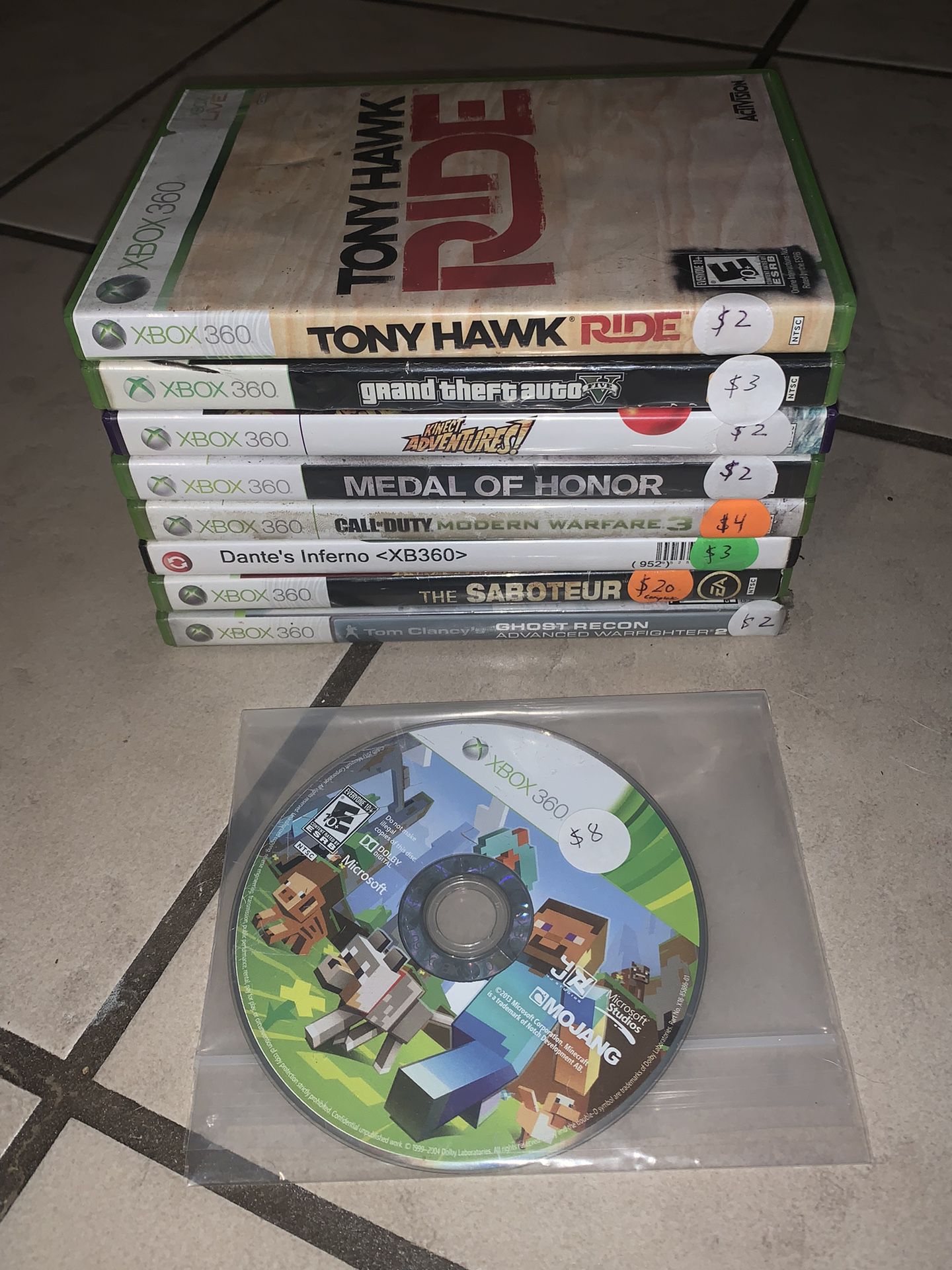 Lot Of 9 Xbox 360 Games