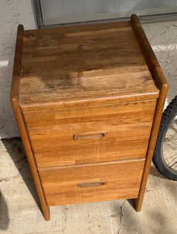 Wooden lockable file cabinet