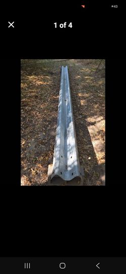 20.5' Galvanized W-Beam/Guardrail | Heavy-Duty 12-Gauge Steel