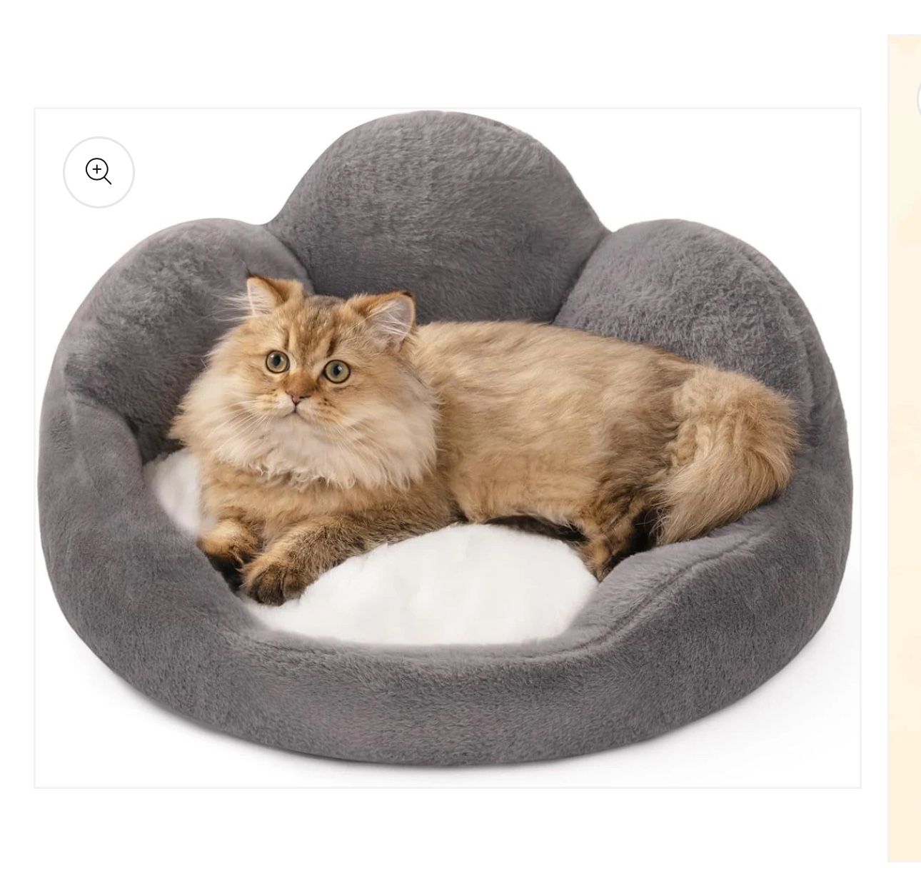 MEWOOFUN Small Dog and Cat Bed - Grey