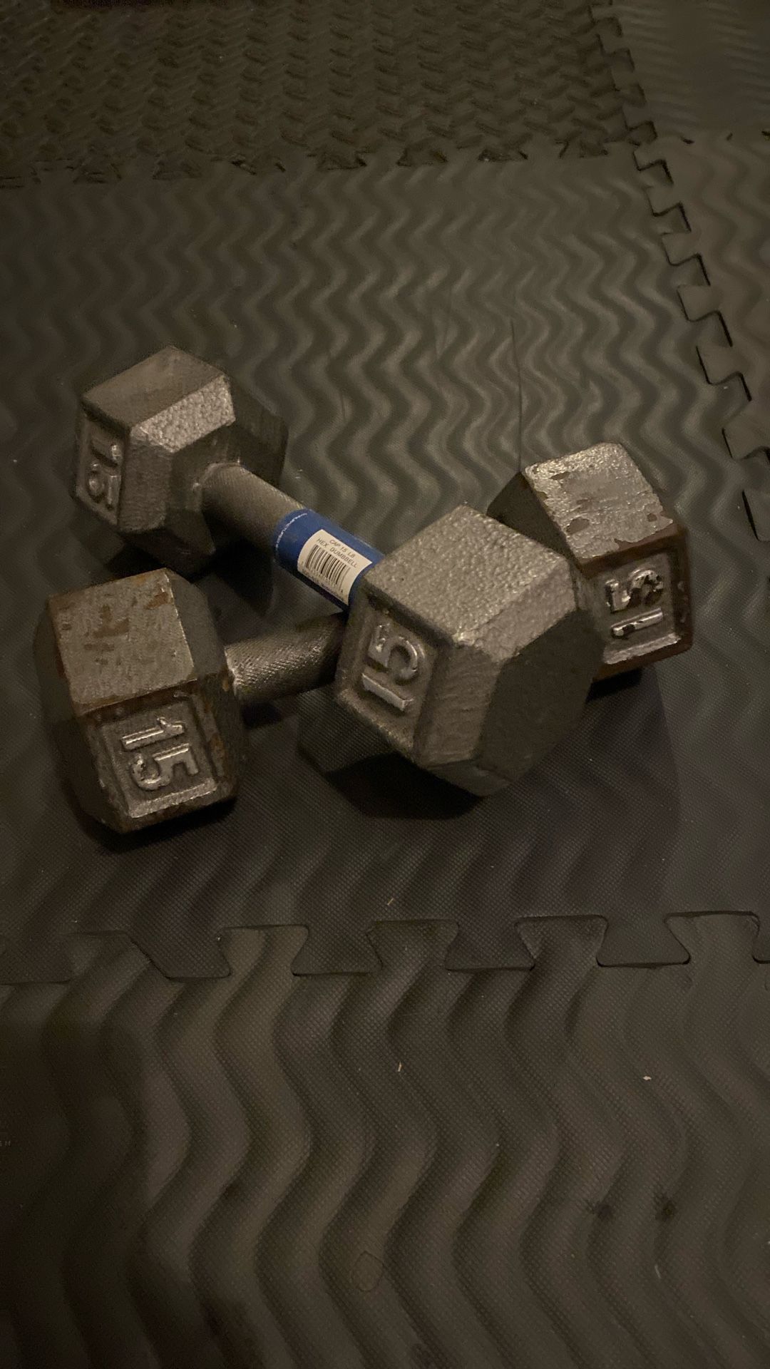 15 Lb Hand Weights - Cast Iron Dumbbell