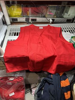 red Work Uniform Vest