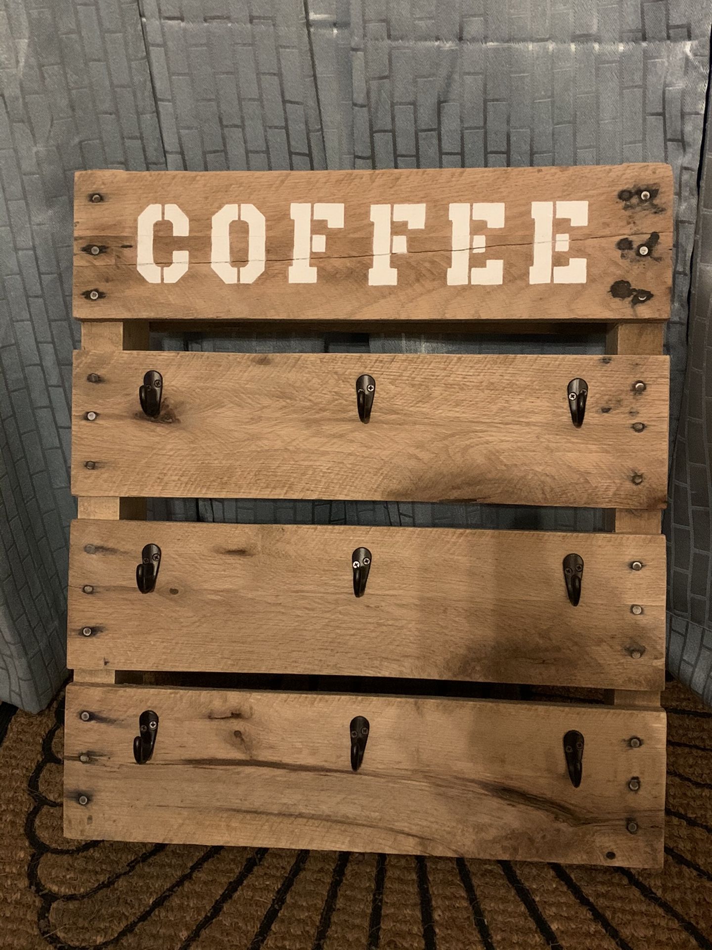 Homemade 9 cup coffee cup holder