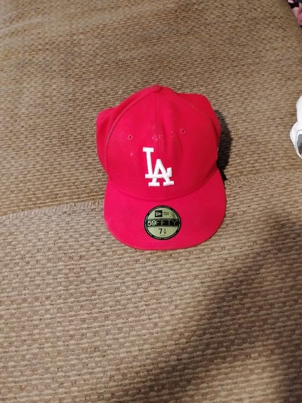 Red L.A Dodgers Hat