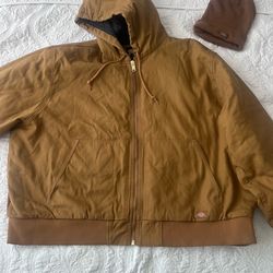 Dickies 4XL Hooded Work Jacket – Excellent Condition – Includes Matching Hat