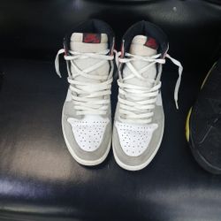 Red, Black, and White Nike Air Jordan's 