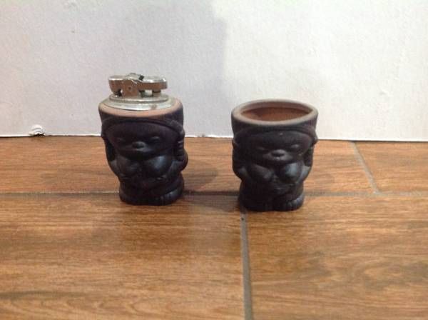 Antique lighter and toothpick holder