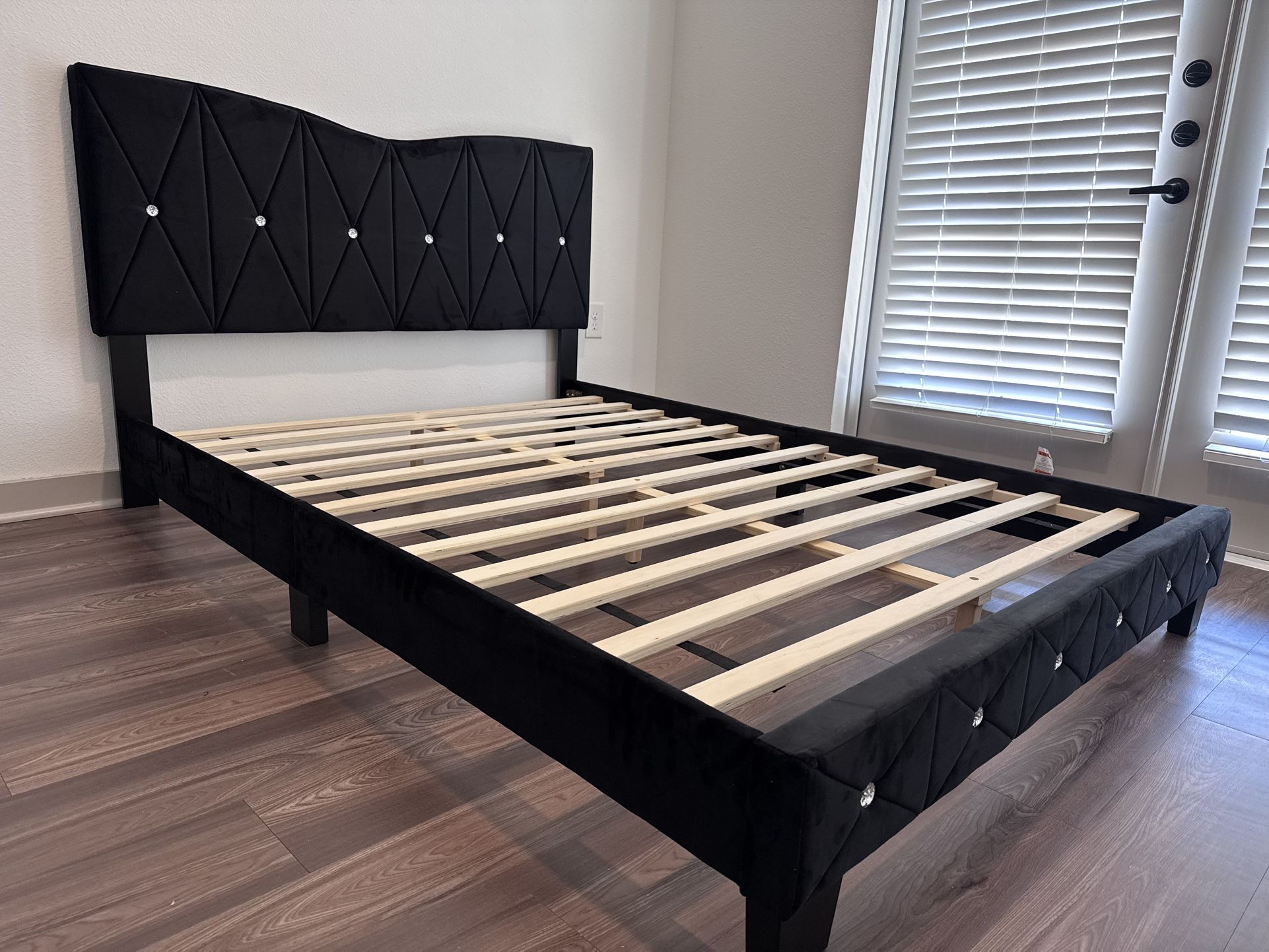 Brand New Upholstered Platform Bed With 10” Plush Mattress (Free Delivery)