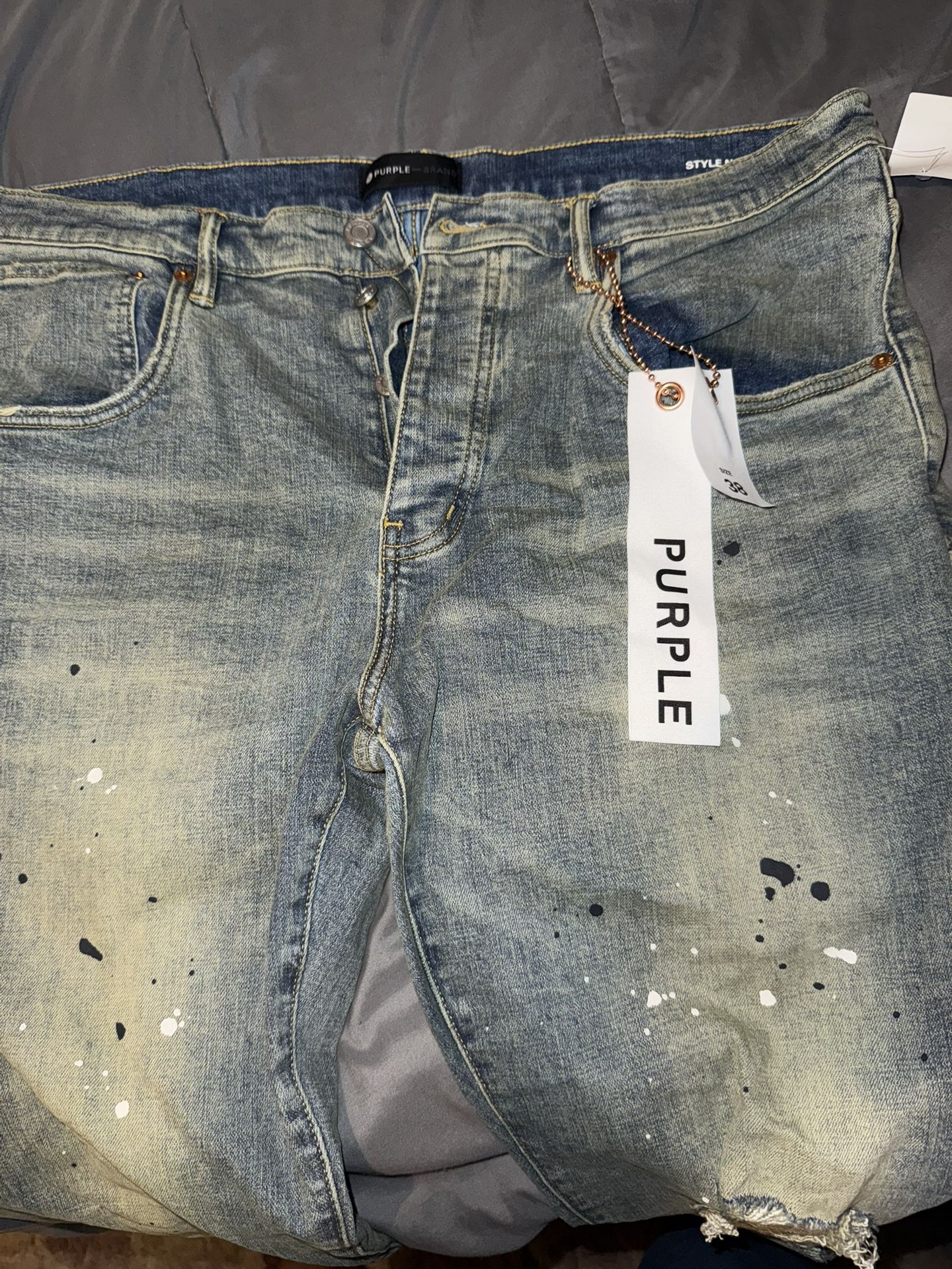 PURPLE BRAND. P002 mid Indigo Destroy Paint - thefunkyskunk.ie