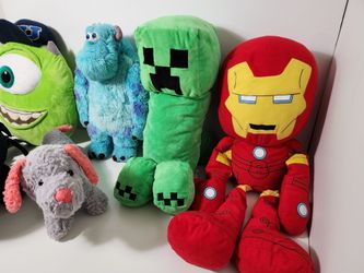 Marvel Iron Man, Minecraft Creeper, Pixar Monsters Sully, Mike Wazowski, Dragon, Dachshund