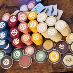 Old Saratoga Casino Chips From The Old Gambling Houses. 