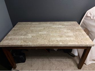 Sturdy granite and wood table