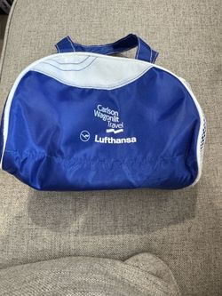 co-branded travel amenity kit bag