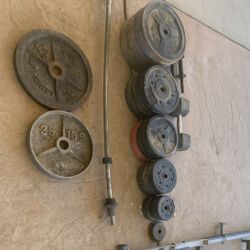 Home Gym Weight Set (plates, dumbbells, handles, microweights)