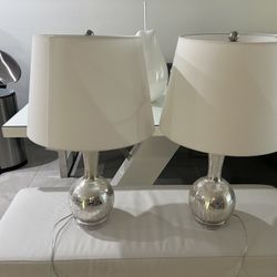 Set Of 2 Modern Nightstand Lamps