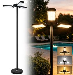 300Lm Solar Lamp Post Light with 4 Modes, 70" Solar Light Post