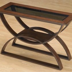 48 inches wide x 18 inches deep x 30 inches high Bentwood Walnut Sofa Table