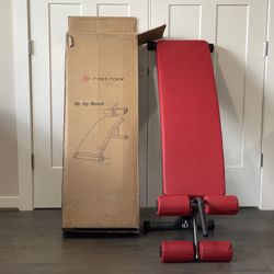 Gym-Quality Sit Up Bench (Red)