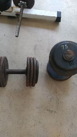 Dumbbells, 75 lb.
