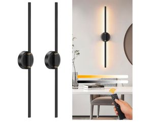 Battery Operated Wall Sconces Set of 2, Dimmable 6000mAh Rechargeable Wall Lights, LED Wall Lamp with Remote Control