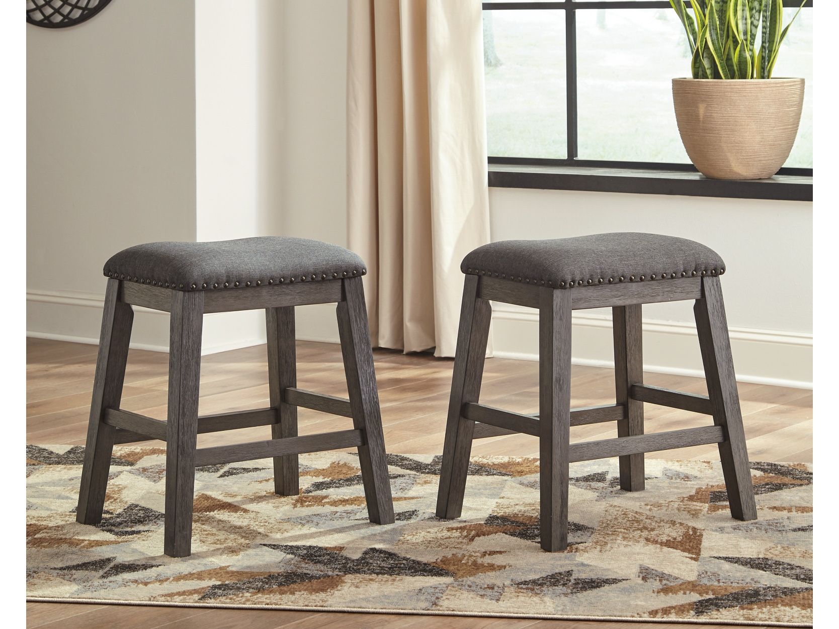 Caitbrook Counter Height Backless Bar Stool (Set of 2)