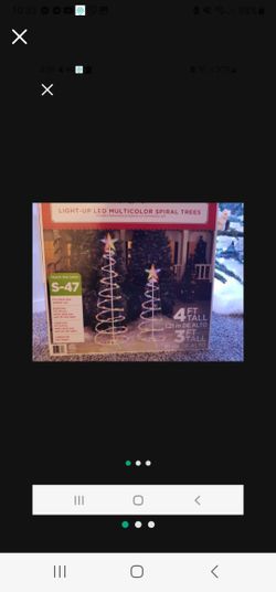 Holiday Time 2-Pack Light-Up LED  Multicolor Spiral Trees Outdoor Christmas Decorations