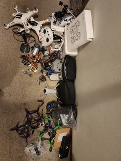 Alot of rc drones, helicopter, and fpv drones