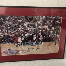 Michael Jordan’s Last Shot Signed By Jordan, Pippen And Rodman