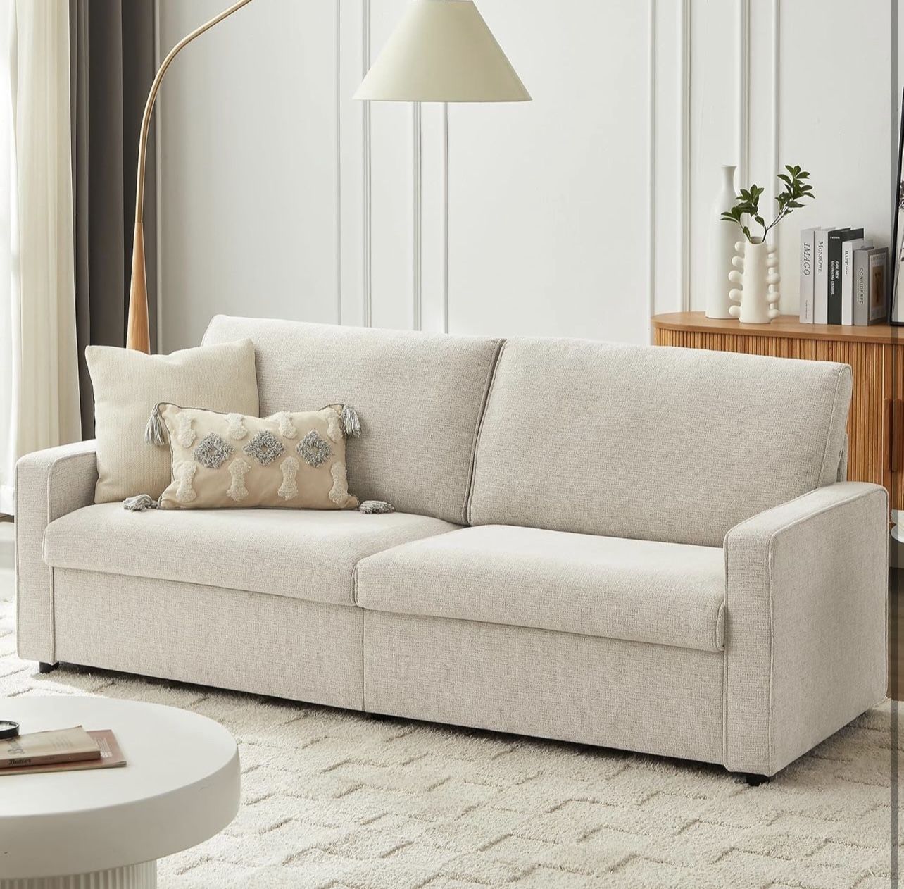80" Loveseat Couch, Sofa Couches for Living Room, Modern Love Seat Chenille Linen Sofa Small Couch, Removable Cover, Comfy Couch for Small Space/Bedr
