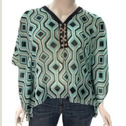 NEW Michael Kors Women’s Size 3X Short Sleeve Flowy Dress Blouse RETAIL $120