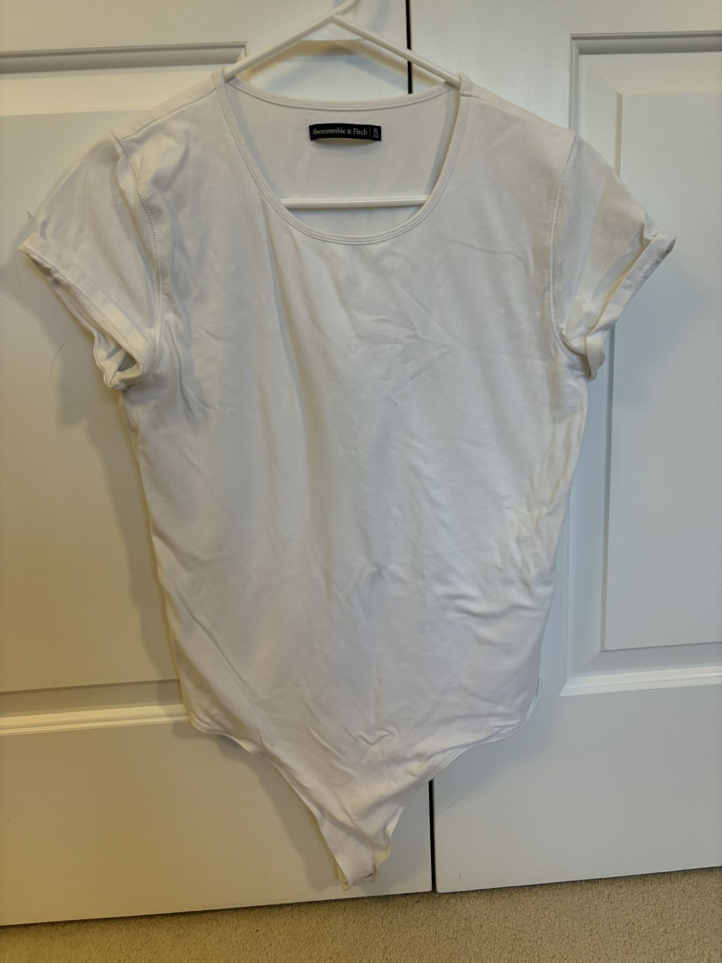 Abercrombie white bodysuit in size XL