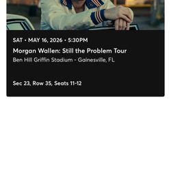 Two Morgan Wallen Concert Tickets 