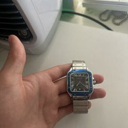 cartier santos blue