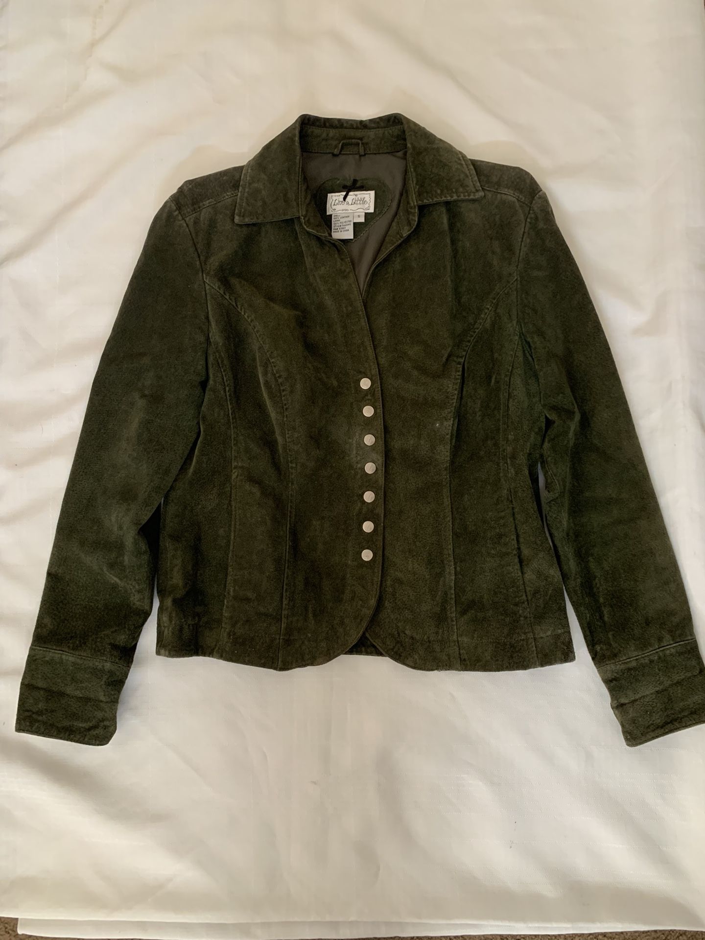“LIVE a LITTLE” Vintage Women’s Leather Jacket, Size Small