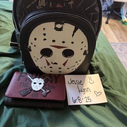 Loungefly Friday The 13th Backpack & Wallet 