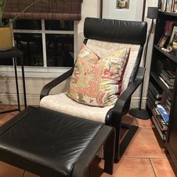 IKEA armchair and ottoman,
