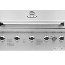 NXR 37 in. 5-Burner Built-In Gas Grill in Stainless Steel with Infrared and Rotisserie Burner