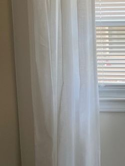 White Sheer Curtain Panel
