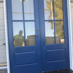 Slightly Used Double French Doors (re-painted)