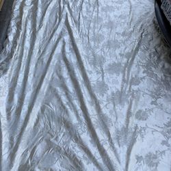 Waterford King Duvet Cover Floral Jacquard Damask Rope Trim Polyester