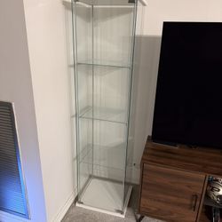 Set of 2 Mint Condition Glass Display/Bookcases