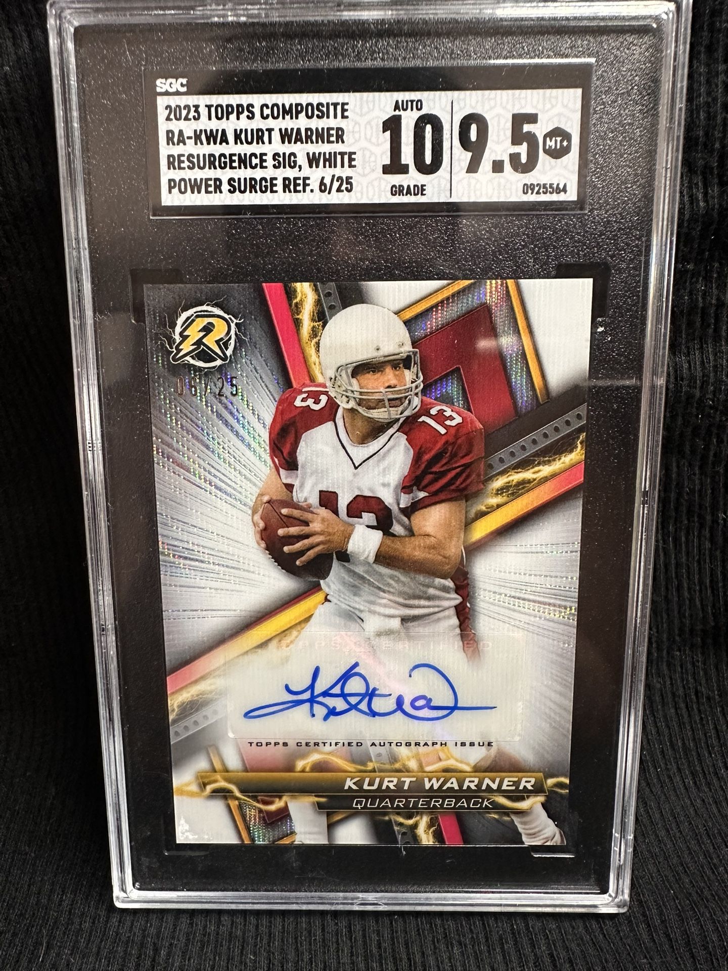 2023 Topps Kurt Warner Autograph SGC 10