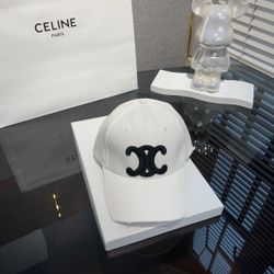 Celine White Baseball Cap Unisex Hat