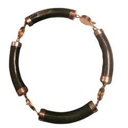 VTG 1980s Nephrite Jade Bracelet 